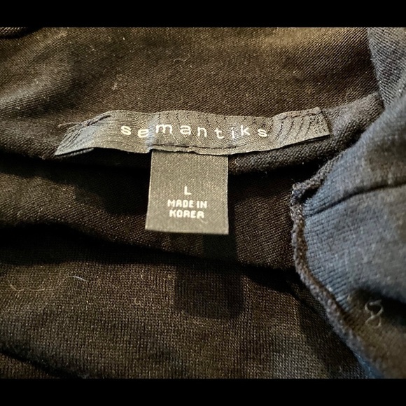 Semantiks Black Half Sleeve Turtleneck, Large - Picture 4 of 5
